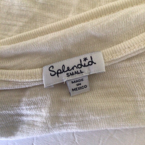 SPLENDID WHITE SLUB KNIT LONG BELL SLEEVE TOP SIZE SMALL - Picture 8 of 12